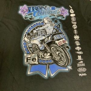 Vintage Iron Club size L Black Tee EUC